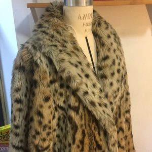 Vintage Faux Fur Leopard Coat